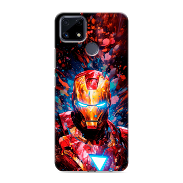 Силиконовый чехол на Realme C25 с принтом Железный человек Ironman