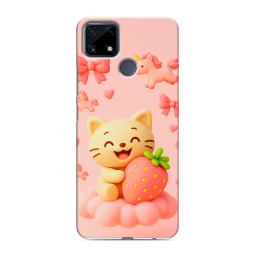 Силиконовый чехол на Realme C25 с принтом для девочек