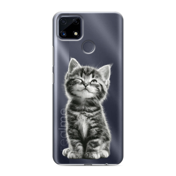 Силиконовый чехол на Realme C25 с принтом Котенок
