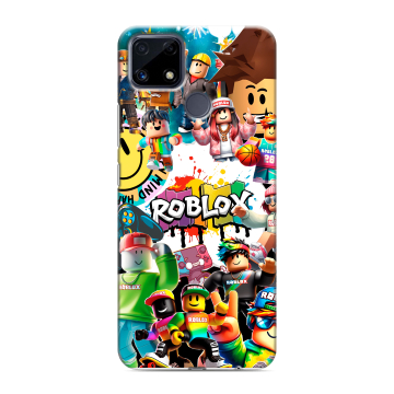 Силиконовый чехол на Realme C25 с принтом Roblox Роблокс Силиконовый чехол на Realme C25 с принтом Roblox Роблокс