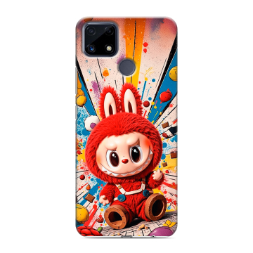 Силиконовый чехол на Realme C25 с принтом Labubu Лабубу