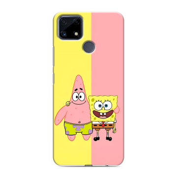 Силиконовый чехол на Realme C25 с принтом Спанч боб Спанчбоб