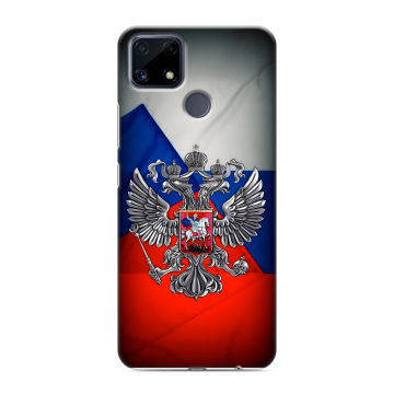 Силиконовый чехол на Realme C25 с принтом Флаг России