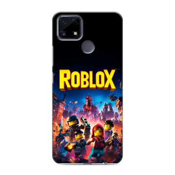 Силиконовый чехол на Realme C25 с принтом Roblox Роблокс