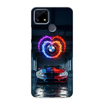 Силиконовый чехол на Realme C25 с принтом BMW БМВ