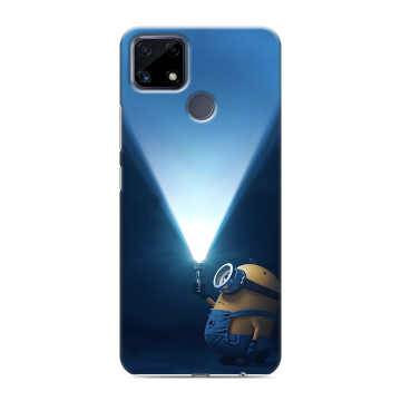 Силиконовый чехол на Realme C25 с принтом Миньоны