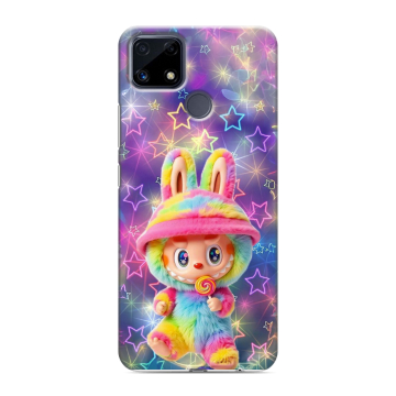 Силиконовый чехол на Realme C25 с принтом Labubu Лабубу