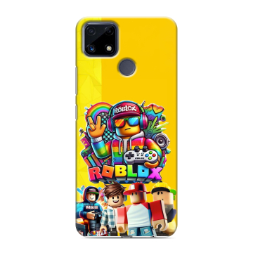 Силиконовый чехол на Realme C25 с принтом Roblox Роблокс