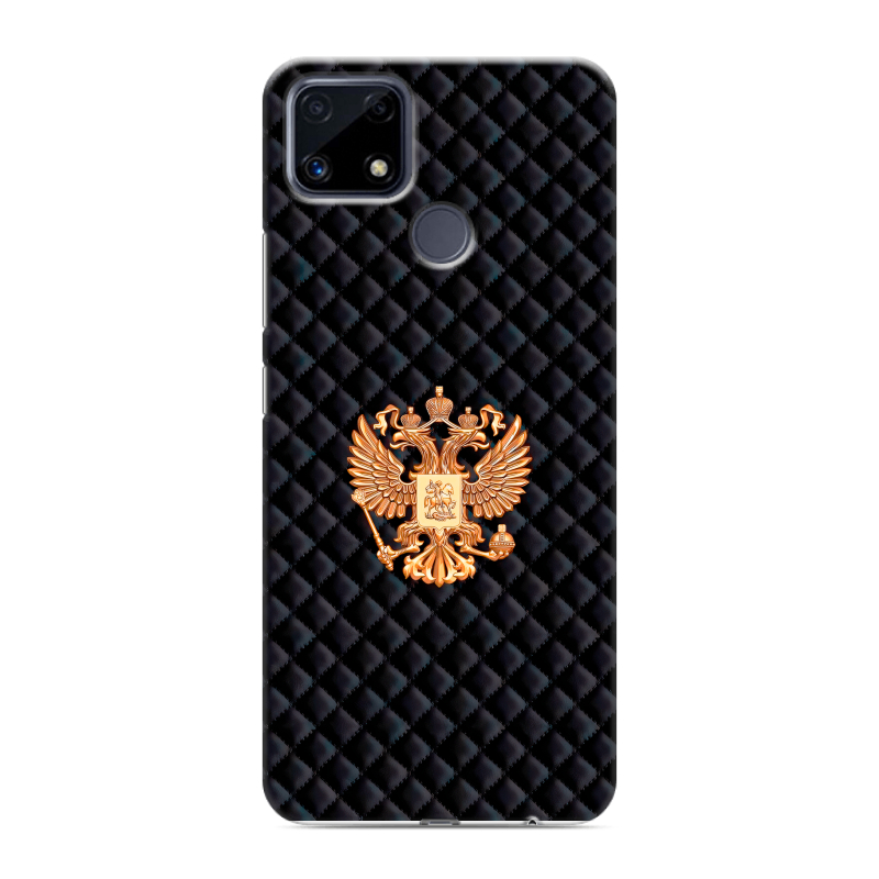 Силиконовый чехол на Realme C25 с принтом Герб России принт Силиконовый чехол на Realme C25 с принтом Герб России принт