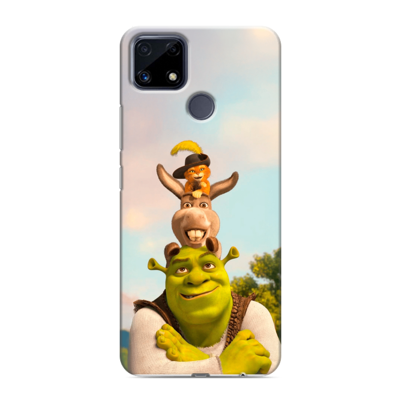Силиконовый чехол на Realme C25 с принтом Шрек Shrek Силиконовый чехол на Realme C25 с принтом Шрек Shrek