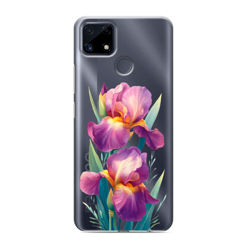Силиконовый чехол на Realme C25 с принтом Цветы орхидеи Силиконовый чехол на Realme C25 с принтом Цветы орхидеи