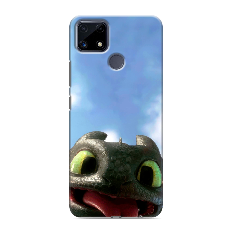 Силиконовый чехол на Realme C25 с принтом Как приручить дракона Силиконовый чехол на Realme C25 с принтом Как приручить дракона