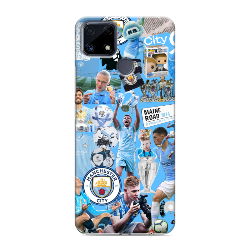 Силиконовый чехол на Realme C25 с принтом Man City Манчестер Сити Силиконовый чехол на Realme C25 с принтом Man City Манчестер Сити