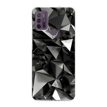 Силиконовый чехол на Lenovo K13 Note с принтом Черные кристаллы Силиконовый чехол на Lenovo K13 Note с принтом Черные кристаллы