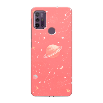 Силиконовый чехол на Lenovo K13 Note с принтом Розовый космос