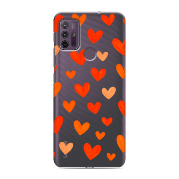 Силиконовый чехол на Lenovo K13 Note с принтом Сердечки
