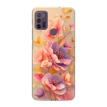 Силиконовый чехол на Lenovo K13 Note с принтом Цветы и бабочки
