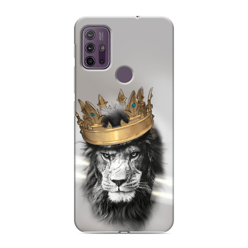 Силиконовый чехол на Lenovo K13 Note с принтом Лев с короной Силиконовый чехол на Lenovo K13 Note с принтом Лев с короной