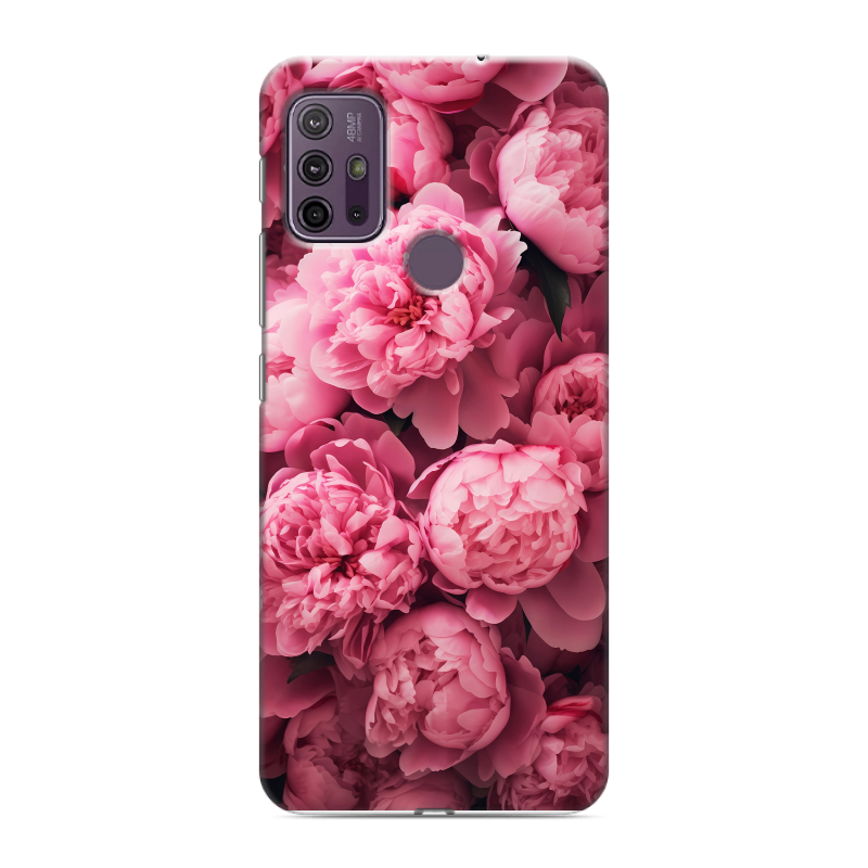 Силиконовый противоударный чехол на Lenovo K13 Note с принтом цветы пионы Силиконовый противоударный чехол на Lenovo K13 Note с принтом цветы пионы