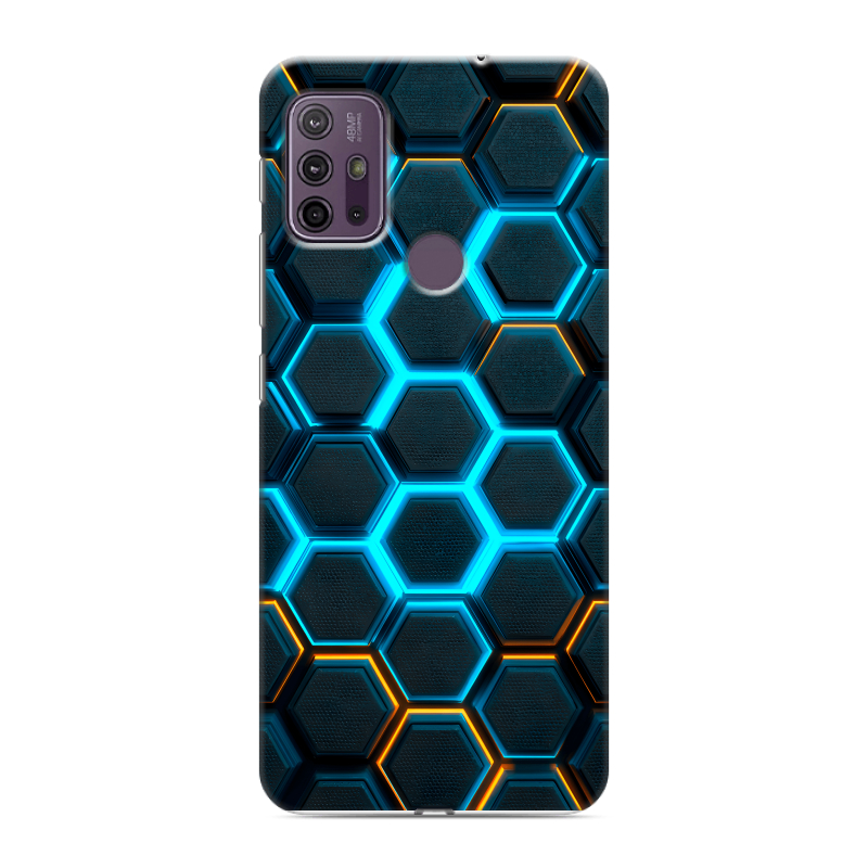 Силиконовый чехол на Lenovo K13 Note с принтом Неоновые соты Силиконовый чехол на Lenovo K13 Note с принтом Неоновые соты
