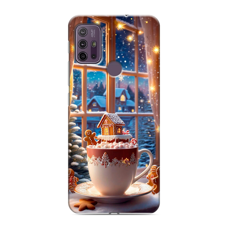 Силиконовый противоударный чехол на Lenovo K13 Note с принтом Новый год Силиконовый противоударный чехол на Lenovo K13 Note с принтом Новый год