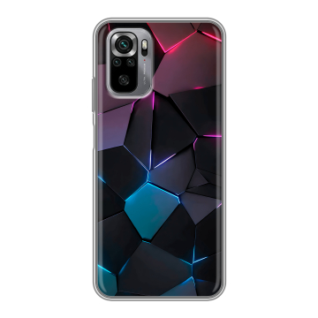 Силиконовый чехол на Xiaomi RedMi Note 10S с принтом Геометрия неона Силиконовый чехол на Xiaomi RedMi Note 10S с принтом Геометрия неона
