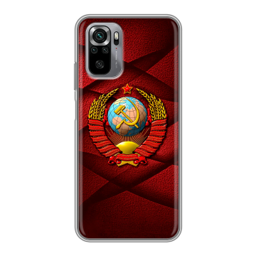 Силиконовый чехол на Xiaomi RedMi Note 10S с принтом Герб СССР Силиконовый чехол на Xiaomi RedMi Note 10S с принтом Герб СССР