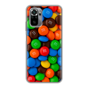 Силиконовый чехол на Xiaomi RedMi Note 10S с принтом Конфеты Силиконовый чехол на Xiaomi RedMi Note 10S с принтом Конфеты