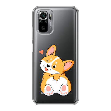Силиконовый чехол на Xiaomi RedMi Note 10S с принтом Корги