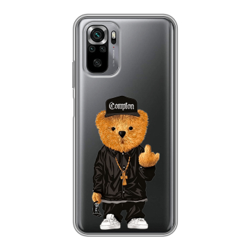 Силиконовый чехол на Xiaomi RedMi Note 10S с принтом Плюшевый медведь