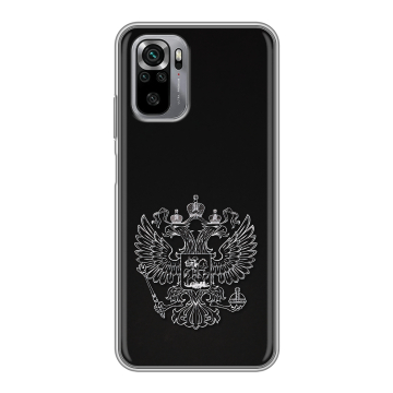 Силиконовый чехол на Xiaomi RedMi Note 10S с принтом Герб России