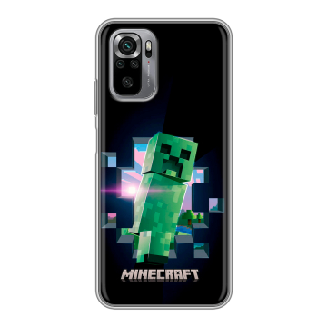 Силиконовый чехол на Xiaomi RedMi Note 10S с принтом Майнкрафт Minecraft
