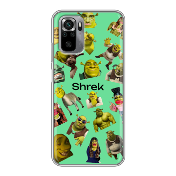 Силиконовый чехол на Xiaomi RedMi Note 10S с принтом Шрек Shrek Силиконовый чехол на Xiaomi RedMi Note 10S с принтом Шрек Shrek