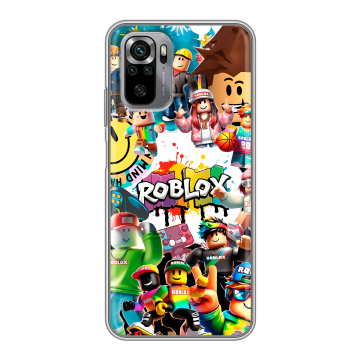Силиконовый чехол на Xiaomi RedMi Note 10S с принтом Roblox Роблокс