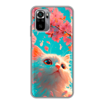 Силиконовый чехол на Xiaomi RedMi Note 10S с принтом Красивый кот Силиконовый чехол на Xiaomi RedMi Note 10S с принтом Красивый кот