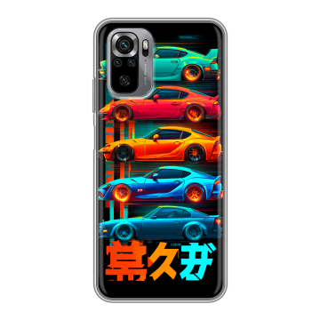 Силиконовый чехол на Xiaomi RedMi Note 10S с принтом машины тачки Силиконовый чехол на Xiaomi RedMi Note 10S с принтом машины тачки