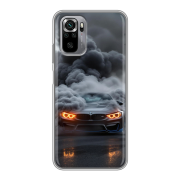 Силиконовый чехол на Xiaomi RedMi Note 10S с принтом BMW БМВ