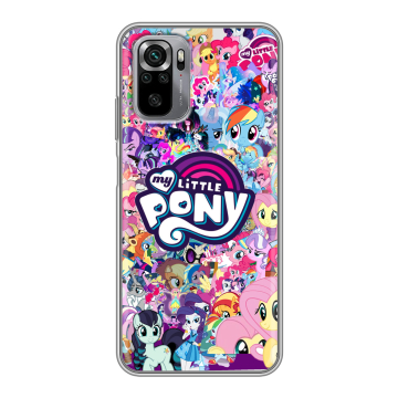 Силиконовый чехол на Xiaomi RedMi Note 10S с принтом My little pony Дружба чудо