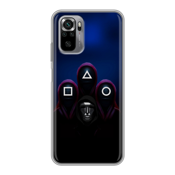 Силиконовый чехол на Xiaomi RedMi Note 10S с принтом Игра Кальмара Силиконовый чехол на Xiaomi RedMi Note 10S с принтом Игра Кальмара
