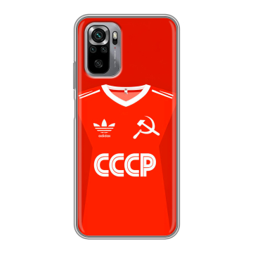 Силиконовый чехол на Xiaomi RedMi Note 10S с принтом Флаг Герб СССР Силиконовый чехол на Xiaomi RedMi Note 10S с принтом Флаг Герб СССР