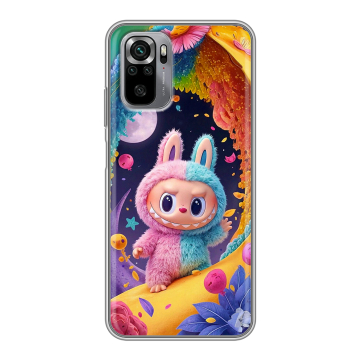 Силиконовый чехол на Xiaomi RedMi Note 10S с принтом Labubu Лабубу Силиконовый чехол на Xiaomi RedMi Note 10S с принтом Labubu Лабубу