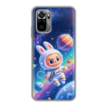 Силиконовый чехол на Xiaomi RedMi Note 10S с принтом Labubu Лабубу Силиконовый чехол на Xiaomi RedMi Note 10S с принтом Labubu Лабубу