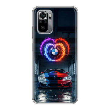 Силиконовый чехол на Xiaomi RedMi Note 10S с принтом BMW БМВ