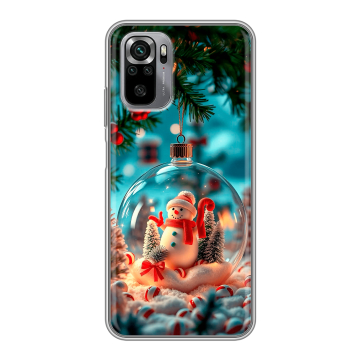 Силиконовый чехол на Xiaomi RedMi Note 10S с принтом Новый год Силиконовый чехол на Xiaomi RedMi Note 10S с принтом Новый год