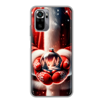 Силиконовый чехол на Xiaomi RedMi Note 10S с принтом Новый год Силиконовый чехол на Xiaomi RedMi Note 10S с принтом Новый год