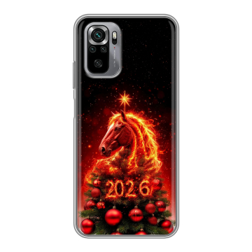 Силиконовый чехол на Xiaomi RedMi Note 10S с принтом Новый год Силиконовый чехол на Xiaomi RedMi Note 10S с принтом Новый год