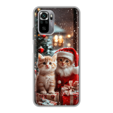 Силиконовый чехол на Xiaomi RedMi Note 10S с принтом Новый год Силиконовый чехол на Xiaomi RedMi Note 10S с принтом Новый год