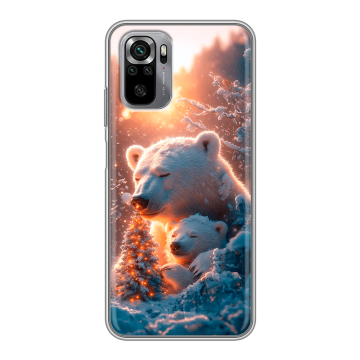 Силиконовый чехол на Xiaomi RedMi Note 10S с принтом Новый год Силиконовый чехол на Xiaomi RedMi Note 10S с принтом Новый год