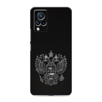 Силиконовый противоударный чехол на Vivo V21 с принтом Герб России Силиконовый противоударный чехол на Vivo V21 с принтом Герб России