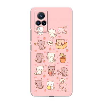Силиконовый противоударный чехол на Vivo V21 с принтом Hello Kitty Хелоу Кити Силиконовый противоударный чехол на Vivo V21 с принтом Hello Kitty Хелоу Кити